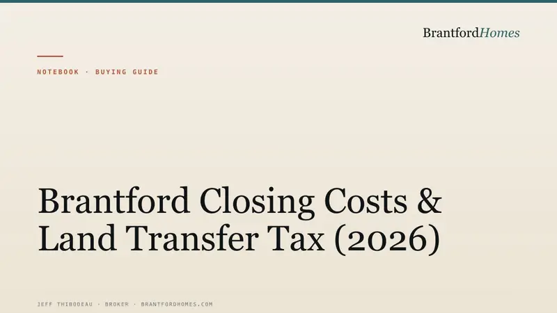 Brantford closing costs and Ontario land transfer tax, explained